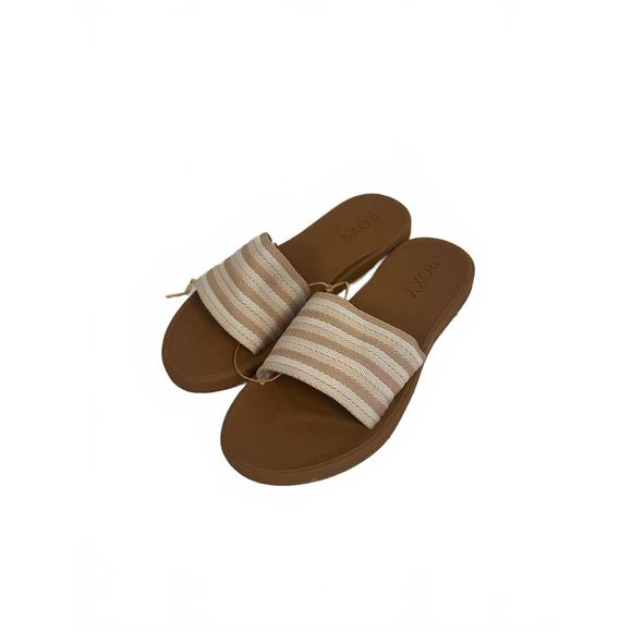 NEW ROXY women's beachie breeze sandal in brown - Picture 1 of 2